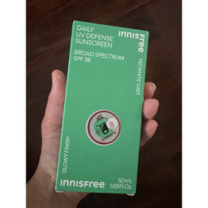 innisfree Daily UV Defense Sunscreen Broad Spectrum SPF 36, Invisible Korean Sun